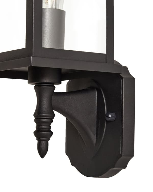Utendørs Vegglampe Svart Lampe Metall Jern Glass Matte Moderne Design Terrasse Hage