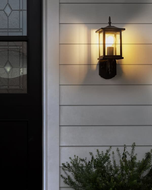 Utendørs Vegglampe Svart Lampe Metall Jern Glass Matte Moderne Design Terrasse Hage