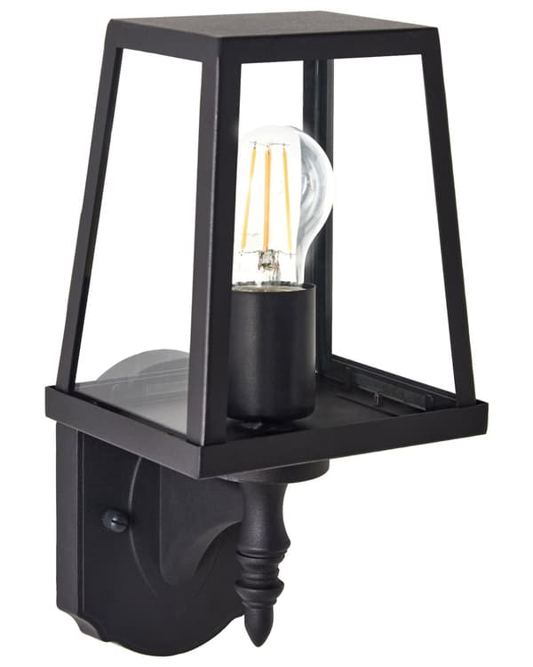 Utendørs Vegglampe Svart Lampe Metall Jern Glass Matte Moderne Design Patio Garden
