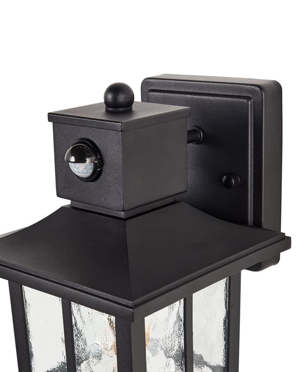 Utendørs Vegglampe Svart Lampe Metall Aluminium Glass Matte med Bevegelsessensor Moderne Design Terrasse Hage