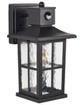Miniatyrbilde 1 av 8: Utendørs Vegglampe Svart Lampe Metall Aluminium Glass Matte med Bevegelsessensor Moderne Design Terrasse Hage