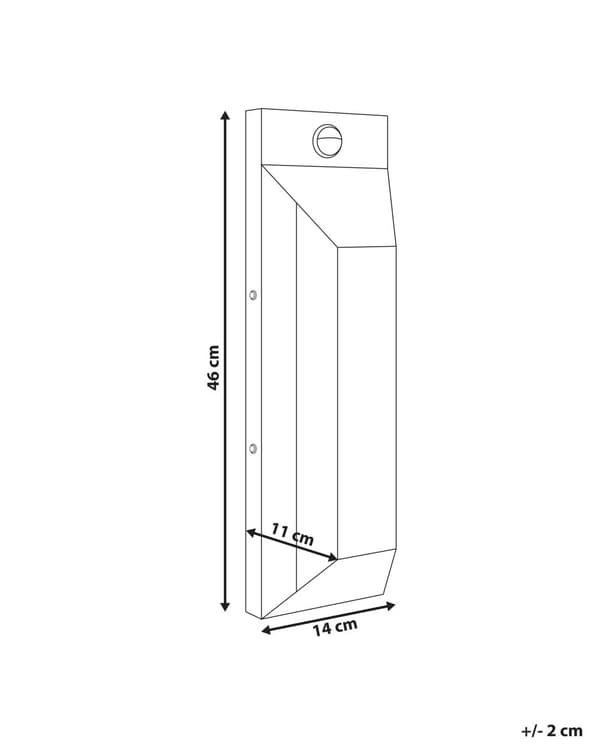Utendørs LED-vegglampe Svart Lampe Metall Jern Glass Matte med Bevegelsessensor Moderne Design Terrasse Hage