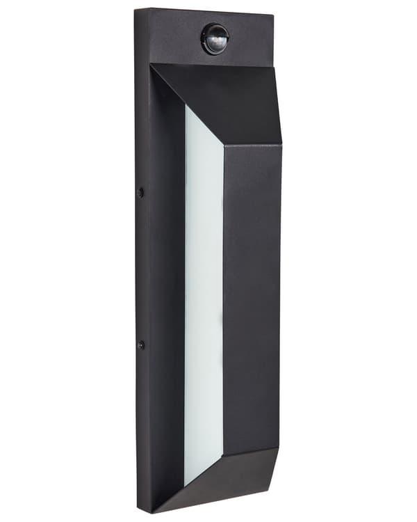 Utendørs LED-vegglampe Svart Lampe Metall Jern Glass Matte med Bevegelsessensor Moderne Design Terrasse Hage
