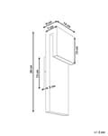 Miniatyrbilde 3 av 8: Utendørs LED-vegglampe Svart Lampe Metall Jern Glass Matte Moderne Design Terrasse Hage