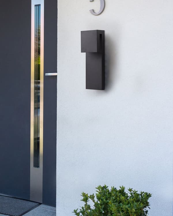Utendørs LED-vegglampe Svart Lampe Metall Jern Glass Matte Moderne Design Terrasse Hage