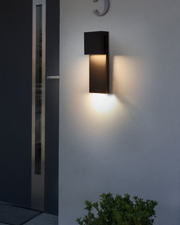 Utendørs LED-vegglampe Svart Lampe Metall Jern Glass Matte Moderne Design Terrasse Hage