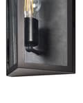 Miniatyrbilde 6 av 7: Utendørs LED-vegglampe Svart Lampe Metall Jern Glass Matte Moderne Design Terrasse Hage