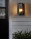 Miniatyrbilde 2 av 7: Utendørs LED-vegglampe Svart Lampe Metall Jern Glass Matte Moderne Design Terrasse Hage