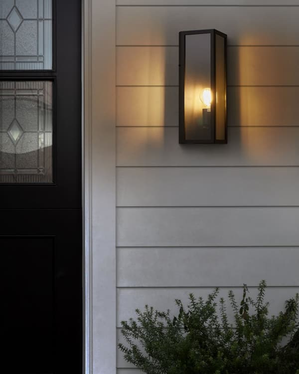 Utendørs LED-vegglampe Svart Lampe Metall Jern Glass Matte Moderne Design Terrasse Hage