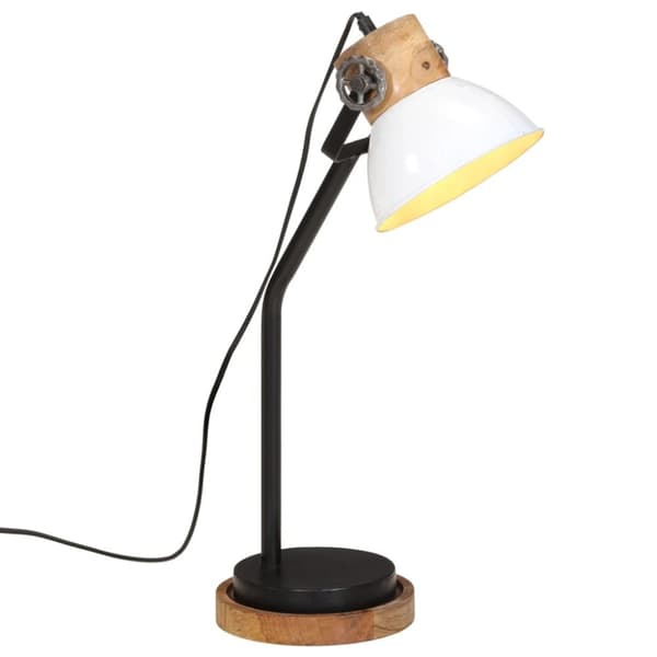 Skrivbordslampa 25 W vit 18x18x60 cm E27
