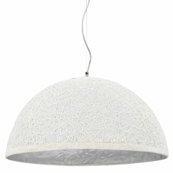 Hänglampa vit och silver Ø50 cm E27