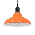 Miniatyrbild 1 av 2: Taklampa höjdjusterbar E27 glans orange Ø 31 cm metall