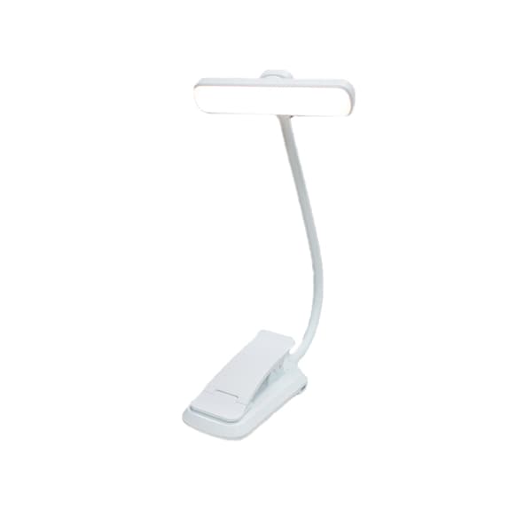 INF LED Leselys Klemme På Boklys Oppladbart Hvit