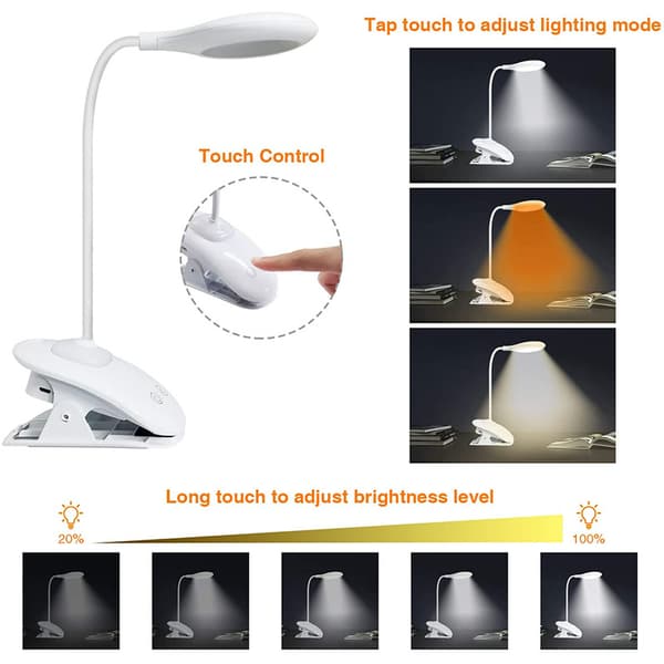 INF Boklampe med dobbel fargetemperatur - Perfekt for lesing