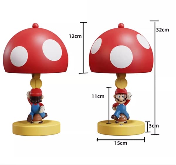 Mario bordslampa ornament dekoration inflyttningspresent födelsedagspresent barnrum sovrum sänglampa kreativ bordslampa