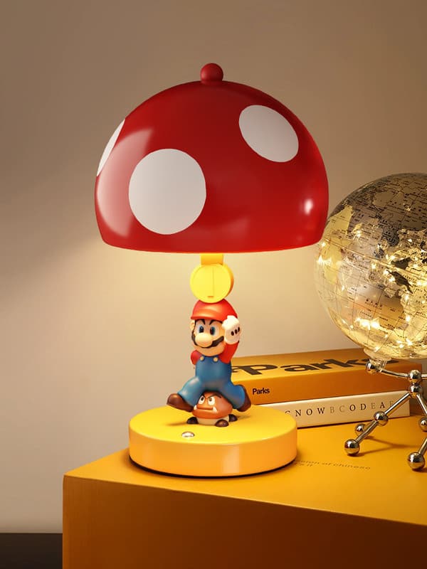 Mario bordslampa ornament dekoration inflyttningspresent födelsedagspresent barnrum sovrum sänglampa kreativ bordslampa