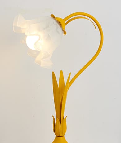 Bordlampe Soveværelse Sengelampe Lys Luksus Liljekonval Blomst Atmosfære Lampe Natlampe