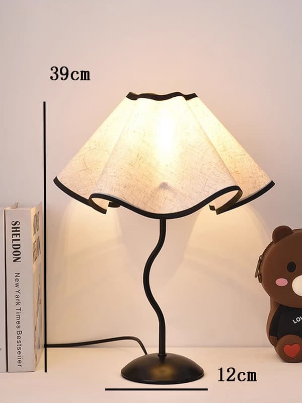 Minimalistisk bordlampe i wabi-sabi-stil, dekorativt natlys til soveværelse, sengelampe i luksus hjemmemiljø, dekorativt natlys