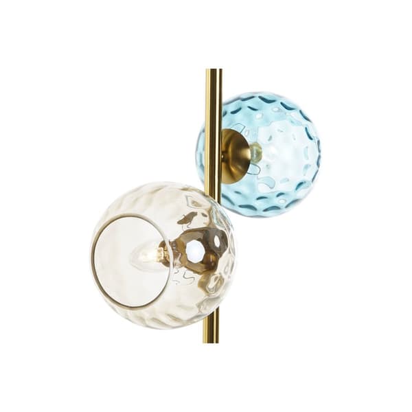 Bordslampa DKD Home Decor Multicolour Gyllene Glas Melamin 40 W 220 V 32 x 32 x 58 cm