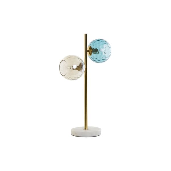 Bordslampa DKD Home Decor Multicolour Gyllene Glas Melamin 40 W 220 V 32 x 32 x 58 cm