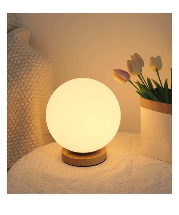Enkel, modern, kreativ, bordslampa för sovrum, mjukt ljus, sovsalsbordsdekoration, nattlampa