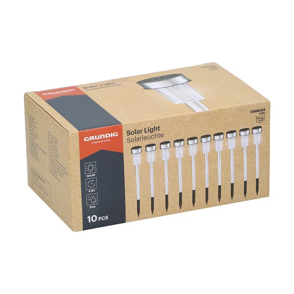 Aurinkoenergialla toimivat puutarhavalot 10-pack