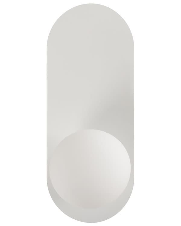 Sett med 2 Vegglamper Hvit Metall Ugjennomsiktig Glass Globe Lampeskjerm Vintage Stil