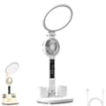 Miniatyrbild 1 av 6: Bomclap LED-Bordslampa med fläkt, klocka, 3200 mAh, uppladdningsbar USB, LED-lampa,LED-display, tid och temperatur, läslampa med fläkt