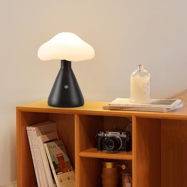 Bomclap Modern Svamp Lamp – 3 Färger Stepless Touchdimmad Sängsidos Nattslampa – Mycket Söt Dekor för Sovrum, Skrivbord & Vårdrum