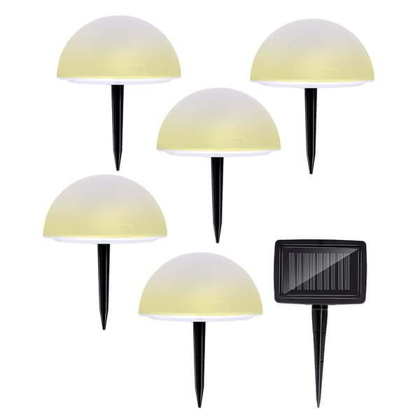 Solcellsladdad trädgårdslampa 5-pack med varmvit belysning