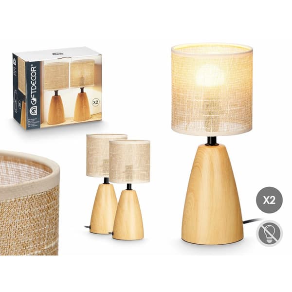 Bordlampe Brun 60 W 2 enheter