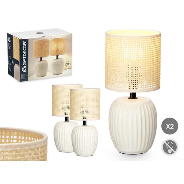 Bordslampa Vit 60 W 2 antal