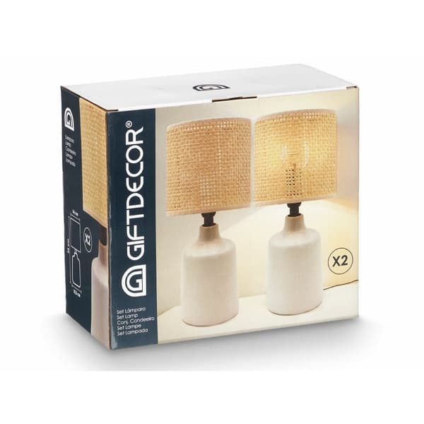 Bordlampe Hvid 60 W 2 enheder