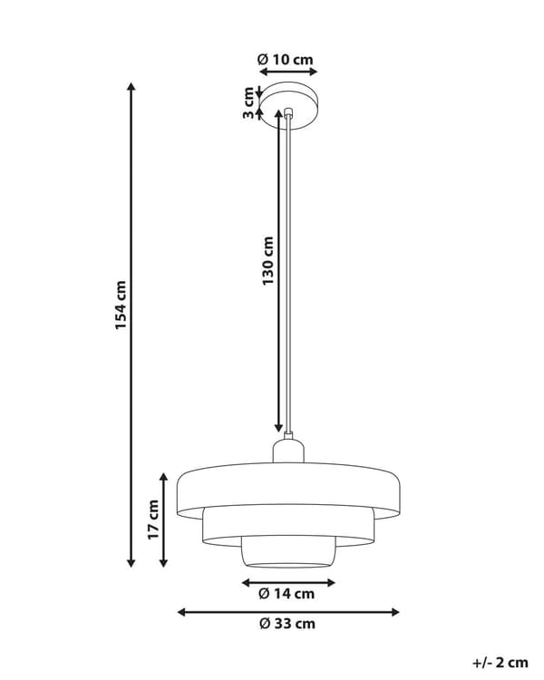 Pendellampe Svart Metall ø 33 cm Rund form Skandinavisk design Hengelampe Belysning
