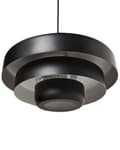 Miniatyrbilde 7 av 10: Pendellampe Svart Metall ø 33 cm Rund form Skandinavisk design Hengelampe Belysning