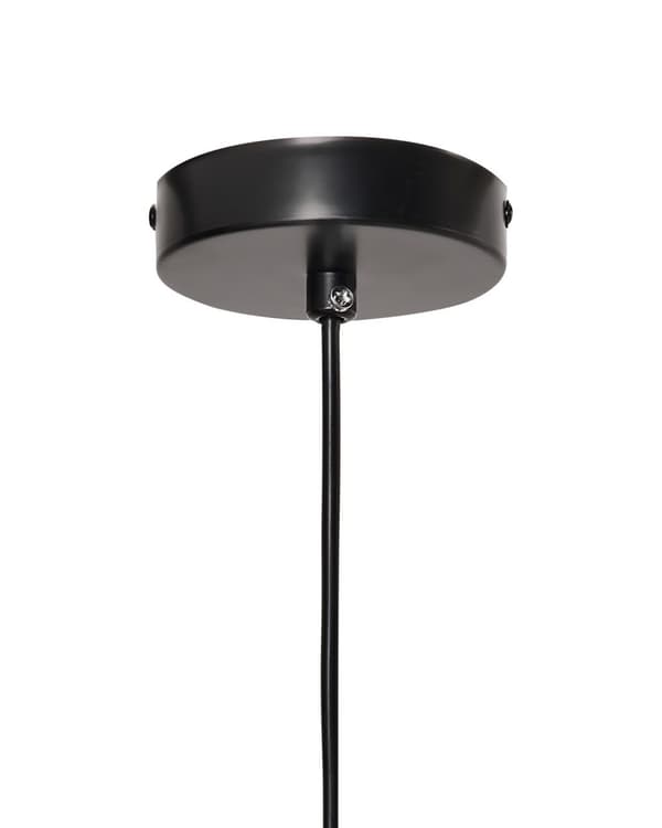 Pendellampe Svart Metall ø 33 cm Rund form Skandinavisk design Hengelampe Belysning