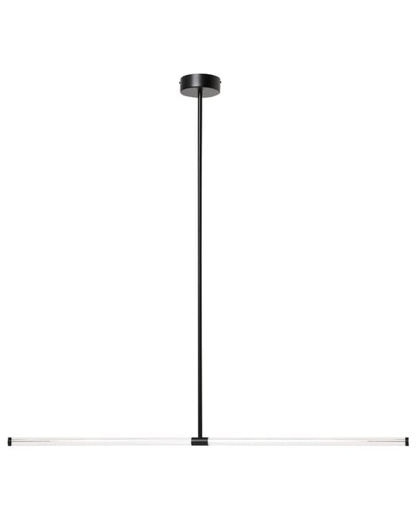 Pendellampe Svart Metall 120 cm Minimalistisk form Moderne design Hengelampe Belysning