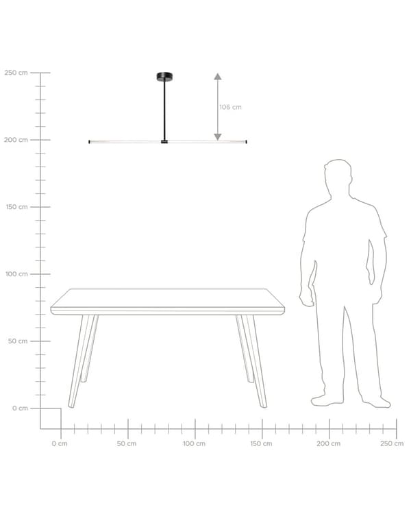 Pendellampe Svart Metall 120 cm Minimalistisk form Moderne design Hengelampe Belysning