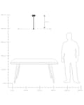 Miniatyrbilde 9 av 9: Pendellampe Svart Metall 120 cm Minimalistisk form Moderne design Hengelampe Belysning