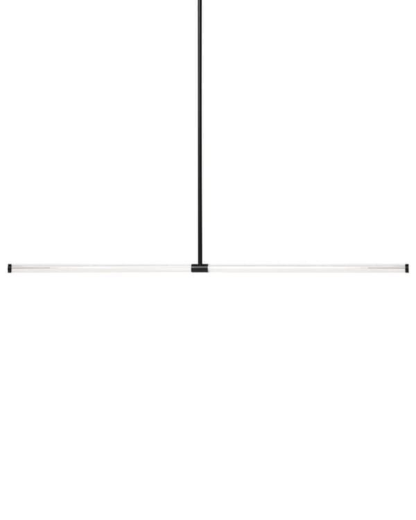 Pendellampe Svart Metall 120 cm Minimalistisk form Moderne design Hengelampe Belysning