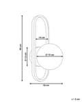 Miniatyrbilde 3 av 8: Vegglampe Svart Metallbase Kuleformet skjerm i glass Moderne design Belysning