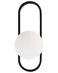 Miniatyrbilde 5 av 8: Vegglampe Svart Metallbase Kuleformet skjerm i glass Moderne design Belysning