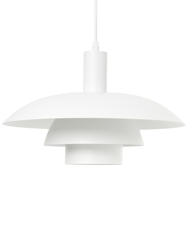 Pendellampe Hvit Metall ø 36 cm Flere nivåer Moderne og vintage design Hengelampe Belysning