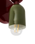 Miniatyrbilde 8 av 10: Sett med 2 Vegglamper Rød og Grønn Metallskjermer To-lys Up-Down Veggmonterte Lamper Scones