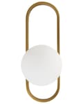 Miniatyrbilde 5 av 8: Vegglampe Gull Metallbase Kuleformet skjerm i glass Moderne design Belysning