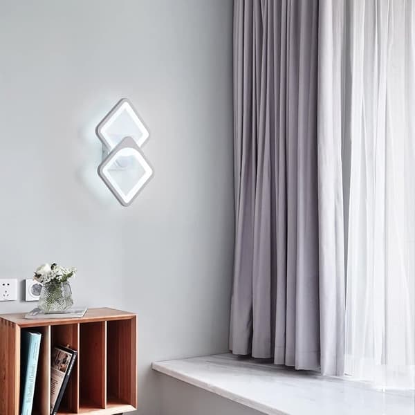 Bomclap 24W LED væglampe interiør – Moderne hvidt koldt lys (6000K 2400lm) – justerbar form til soveværelse, salon og gang