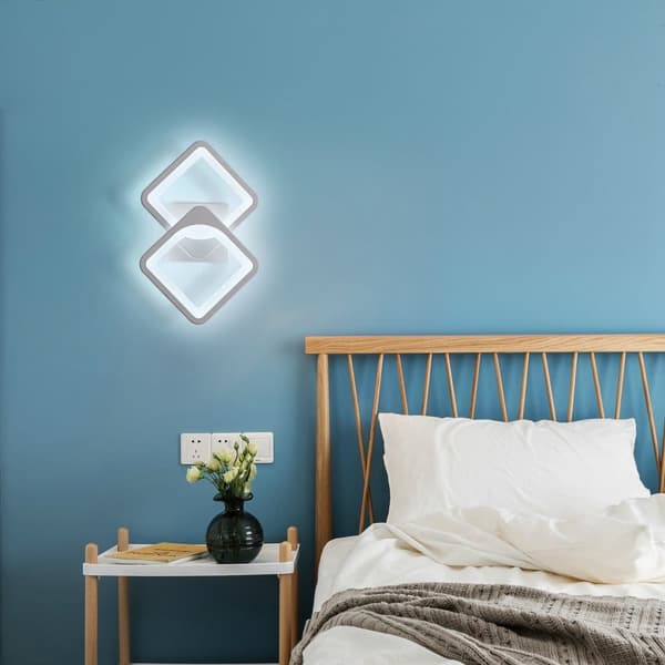 Bomclap 24W LED væglampe interiør – Moderne hvidt koldt lys (6000K 2400lm) – justerbar form til soveværelse, salon og gang