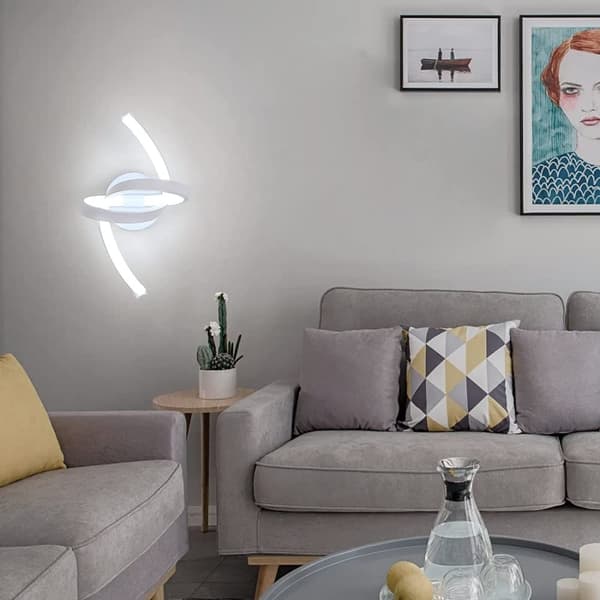 Bomclap LED-käyttöinen seinävalaisin – moderni akryylilasimuotoilu – valkoinen sisustusvalaisin makuuhuoneeseen, oleskelutilaan, hotelliin