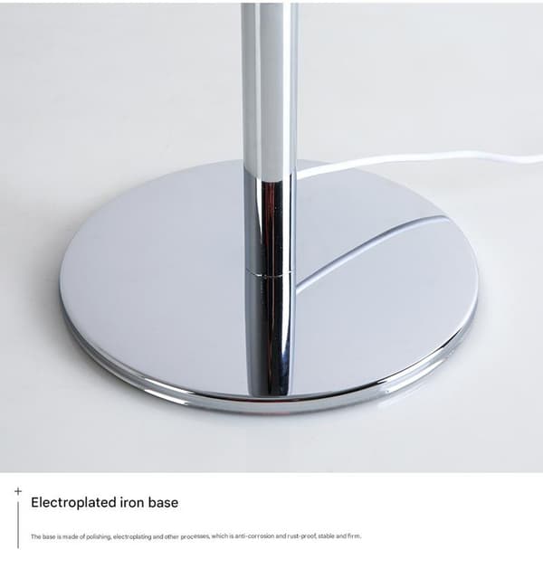 Modern enkel bordslampa med rosa dubbla rundade glaskupor