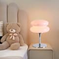 Miniatyrbild 2 av 5: Modern enkel bordslampa med rosa dubbla rundade glaskupor